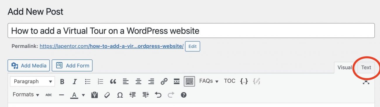 how-to-add-a-virtual-tour-on-wordpress-website-text-mode